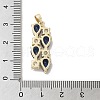 Brass Micro Pave Clear Cubic Zirconia Pendants KK-M275-51G-3