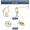 Beebeecraft 20Pcs Brass Ring Stud Earring Findings KK-BBC0008-18-2