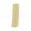 Brass Ball Chains & Crystal Rhinestone Cup Chains Tassel Big Pendants KK-P227-09G-1