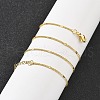 Brass Curb Chains Necklaces for Women NJEW-D302-18G-1