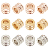 Unicraftale 15Pcs 3 Colors Stainless Steel Textured Beads STAS-UN0021-01-1