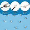 BENECREAT 925 Sterling Silver Bead Tips with Suede Fabric Square Silver Polishing Cloth FIND-BC0013-10B-4