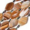Natural Banded Agate/Striped Agate Beads Strands G-G196-A01-01-2