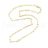 Brass Paperclip Chain Necklaces NJEW-A042-17G-03-2