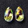 Faceted Teardrop Glass Pendants GLAA-O008-A15-2