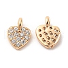 Brass & Cubic Zirconia Charms KK-G468-32G-1