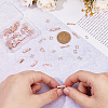 SUPERFINDINGS 24Pcs 2 Styles Brass Fold Over Clasps KK-FH0007-55RG-3