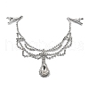 Alloy Rhinestone Hair Chain OHAR-M044-02C-S-1
