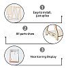 Coat Hanger Removable Wood Earring Displays ODIS-WH0026-14-3