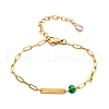 304 Stainless Steel Paperclip Chain Bracelets BJEW-A035-04G-03-2