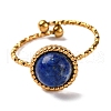 Round Natural Mixed Stone Finger Rings RJEW-Q822-01G-3
