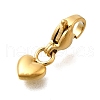 Heart 304 Stainless Steel Pendant Decorations STAS-R159-35G-2