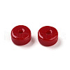 Opaque Solid Color Glass Beads X1-GLAA-N007-6x3mm-A08-2