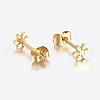 304 Stainless Steel Ear Studs X-EJEW-E225-01G-2