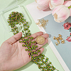 ARRICRAFT DIY Flower Brass Enamel Link Chains Bracelets/Necklaces Making Finding Kits DIY-AR0004-11-3