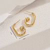 Stainless Steel Round Stud Earrings OW7150-2