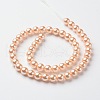 Round Grade A Glass Pearl Beads Strands HY-E001-09-3