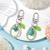 Starfish Turtle Synthetic Turquoise & Glass Seed Beads Pendant Decorations HJEW-JM03052-01-1