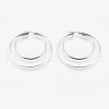 Tarnish Resistant 201 Stainless Steel Hoop Earrings EJEW-I213-B-01P-1