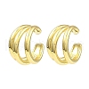 Rack Plating Brass Triple Layer Cuff Earrings EJEW-D069-04G-1