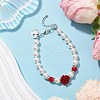 Shell Pearl Beaded Bracelets BJEW-JB10704-2