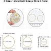CHGCRAFT 42Pcs 3 Styles Alloy Open Back Bezel Big Pendants FIND-CA0005-78-2