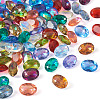 Cheriswelry 120Pcs 12 Colors Transparent Pointed Back Resin Rhinestone Cabochons KY-CW0001-01-15