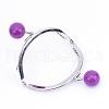Iron Purse Frame Handle with Solid Color Acrylic Beads FIND-Q038P-D06-2
