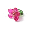 Glass Flowers Pendants PALLOY-MZ00630-6