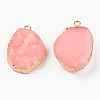 Druzy Resin Pendants RESI-R428-019-3