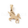 PVD Vacuum Plating 304 Stainless Steel Charms STAS-G284-22G-1