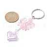 Acrylic Heart with Bowknot Keychains KEYC-JKC00612-03-2