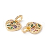 Rack Plating Brass Micro Pave Colorful Cubic Zirconia Pendants ZIRC-C040-16G-3