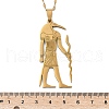 304 Stainless Steel Egyptian Ancient God Anubis Pendant Necklaces NJEW-D318-06G-5