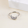 Bohemian Style 304 Stainless Steel Pave Clear Cubic Zirconia Hoop Nose Rings FS-WG96CDA-17-1