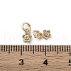 Brass Micro Pave Cubic Zirconia Charms KK-C071-10KCG-3