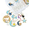 DIY Alloy Enamel & Acrylic & Polycotton Tassel Dangle Earrings Making Kits DIY-FS0001-21B-4