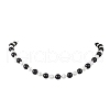Baking Painted Pearlized Glass Pearl Round Beaded Necklaces for Women NJEW-JN05307-2