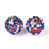 Round Resin Rhinestone Beads OACR-T028-66A-1