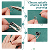 BENECREAT 1Pc Rhodium Plated 925 Sterling Silver Adjustable Ring Components FIND-BC0013-97-3