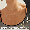 Unicraftale 100Pcs 201 Stainless Steel Tiny Cross Charms FIND-UN0003-99-6
