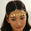 Elegant Middle Eastern Style Ramadan Zinc Alloy & Brass Coin Tassel Charm Head Women's Jewelry Chains FX1267-3