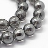 Electroplated Natural Quartz Crystal Beads Strands G-K285-07-6mm-01-3