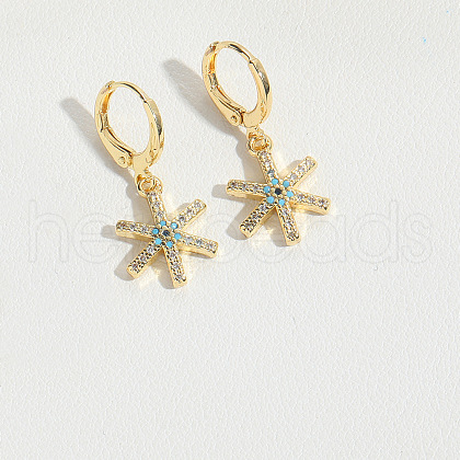 Brass Cubic Zirconia Hoop Earrings FS-WGAD8C1-02-1