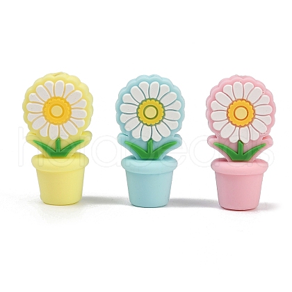 Flower Food Grade Silicone Focal Beads SIL-A011-03A-1