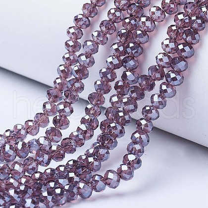 Electroplate Glass Beads Strands EGLA-A034-T3mm-A05-1