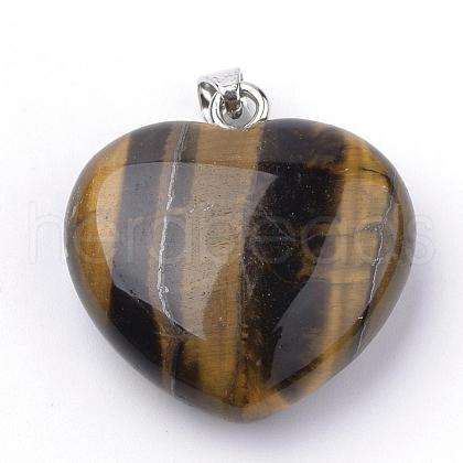 Natural Tiger Eye Pendants G-S219-18B-1