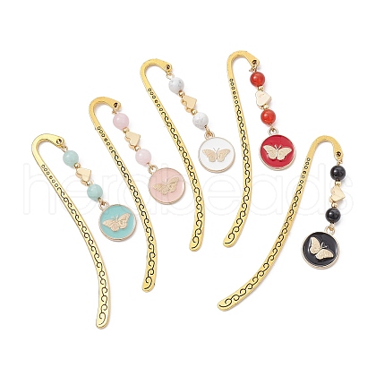 Natural Mixed Gemstone Bookmarks AJEW-JK00271-1