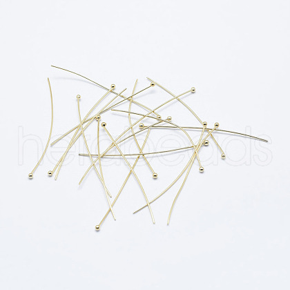 Brass Ball Head Pins KK-G331-10-0.6x45-NF-1
