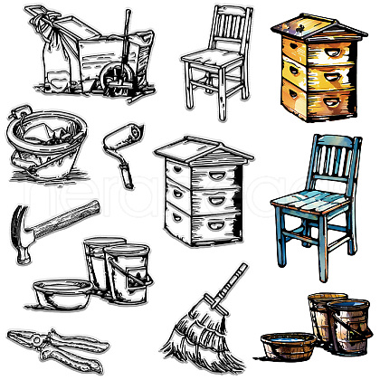 Plastic Stamps DIY-WH20018-0229-1